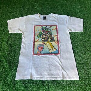 OBEY by Shepard Fairey Imperial Glory American Arms Off White Y2K T shirt Size S